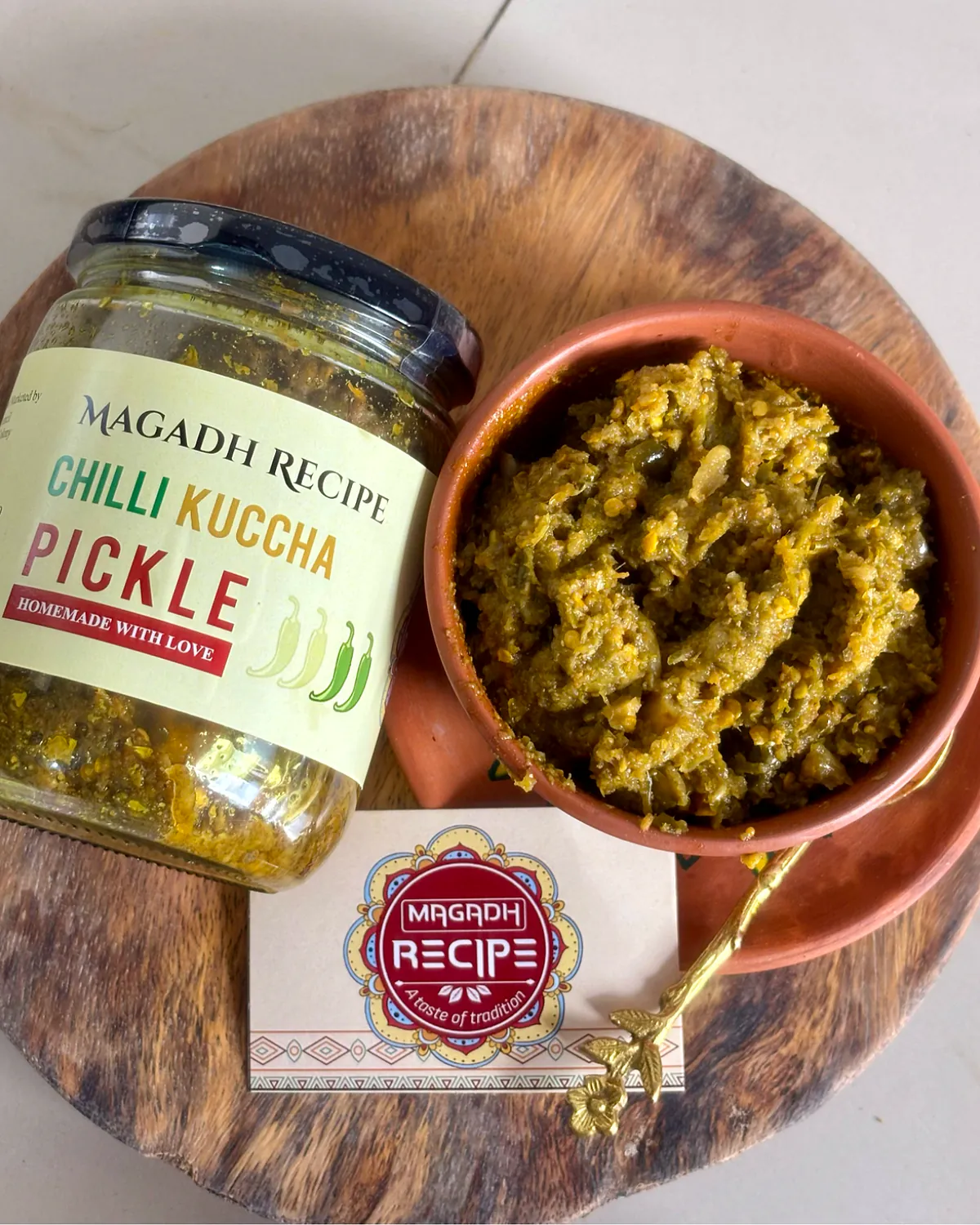 Green Chilli Kuccha Pickle | हरी मिर्च कुच्चा अचार — ingredients label