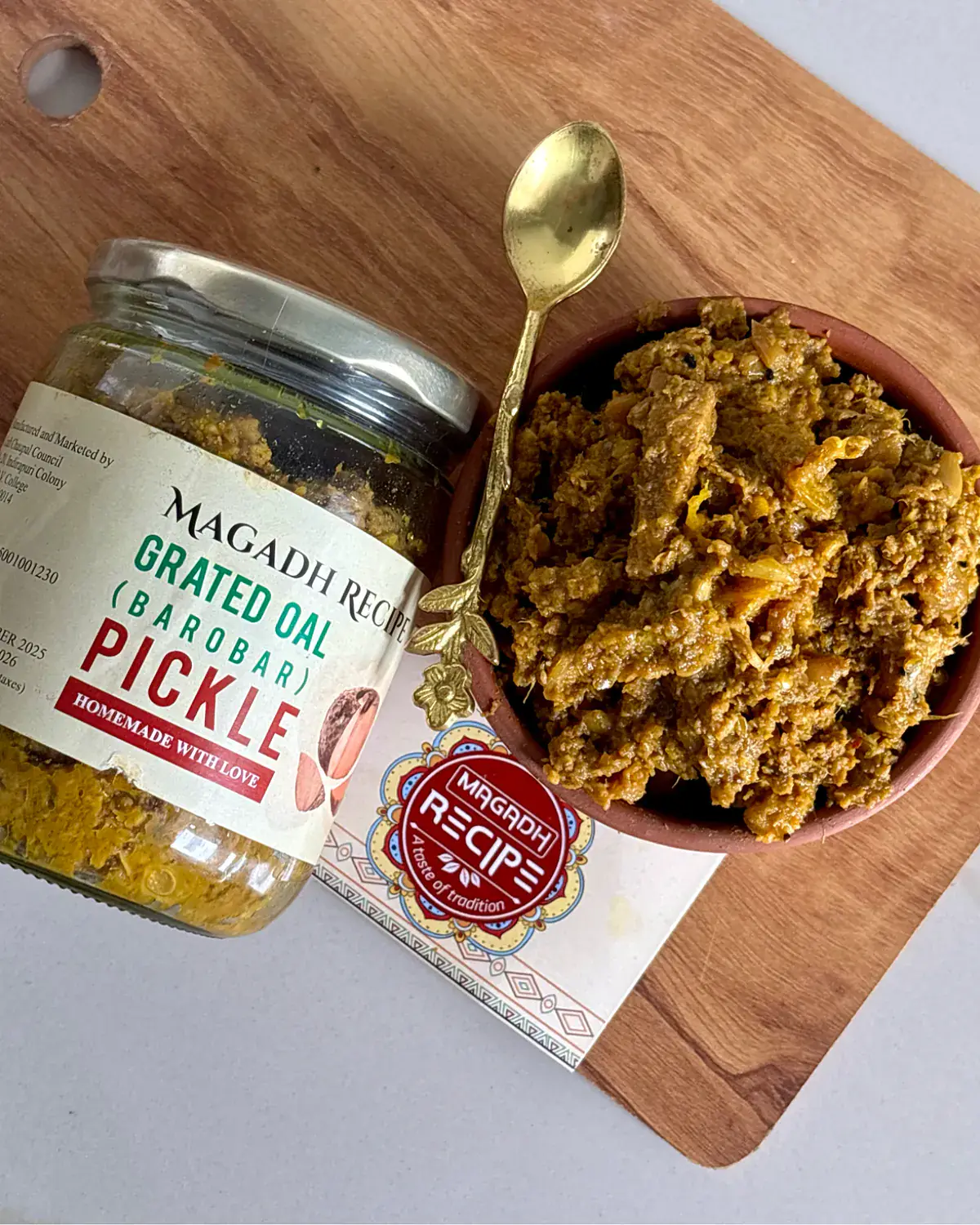 Grated Oal Ginger Pickle | ओल बरोबरा — ingredients label