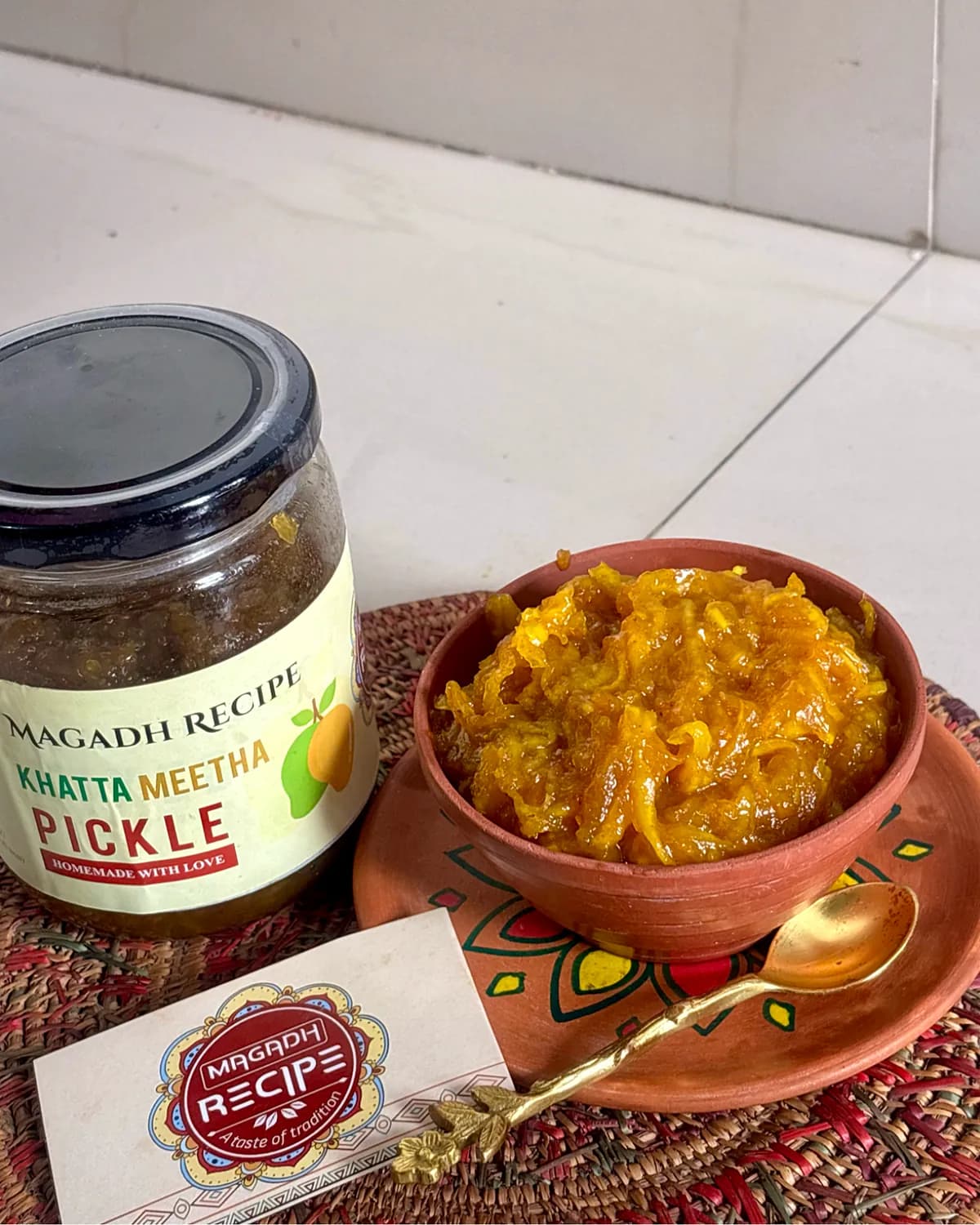 Khatta Meetha Mango Pickle | खट्टा मीठा आम अचार — ingredients label