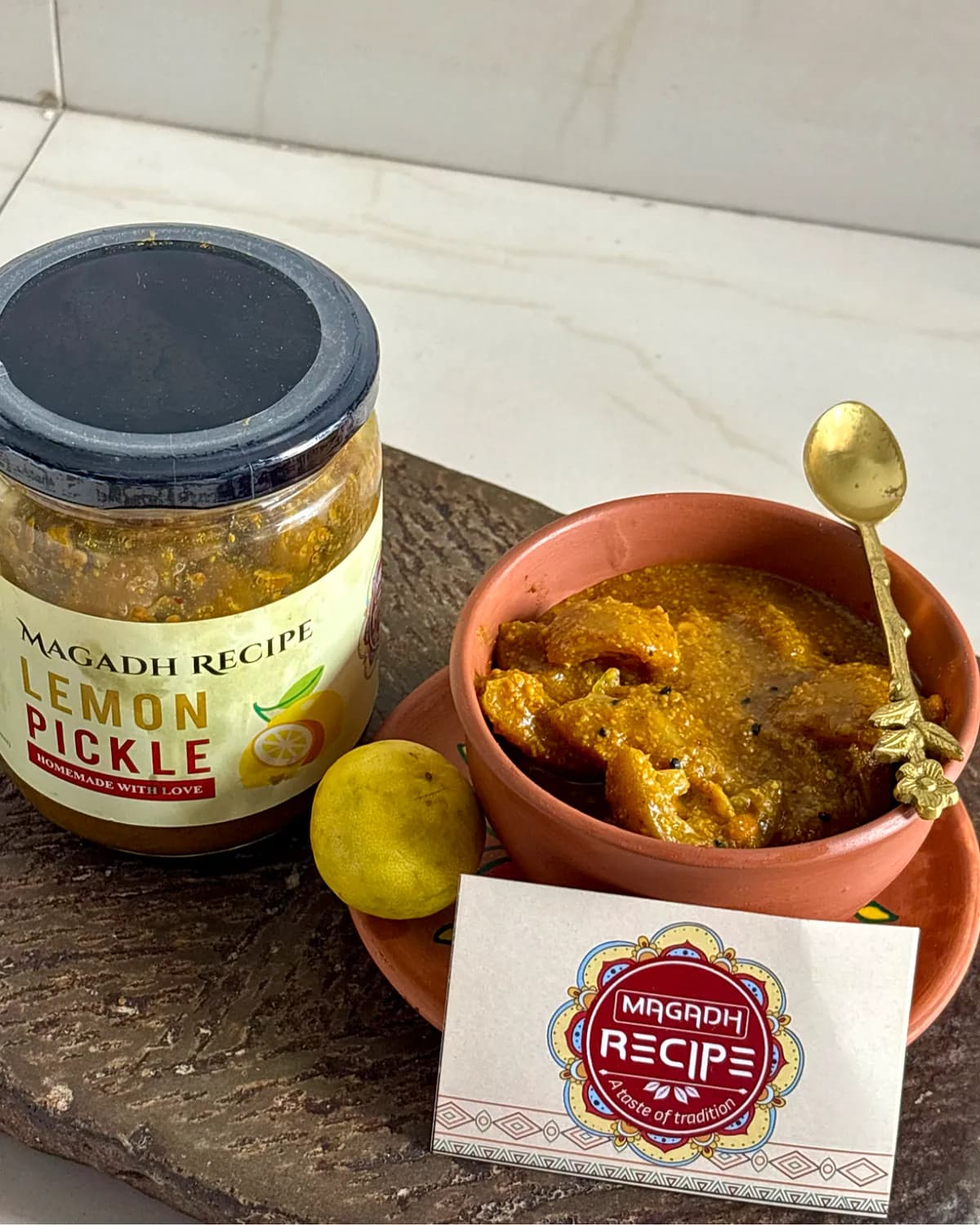 Lemon Nimki Pickle | नींबू निमकी अचार — ingredients label
