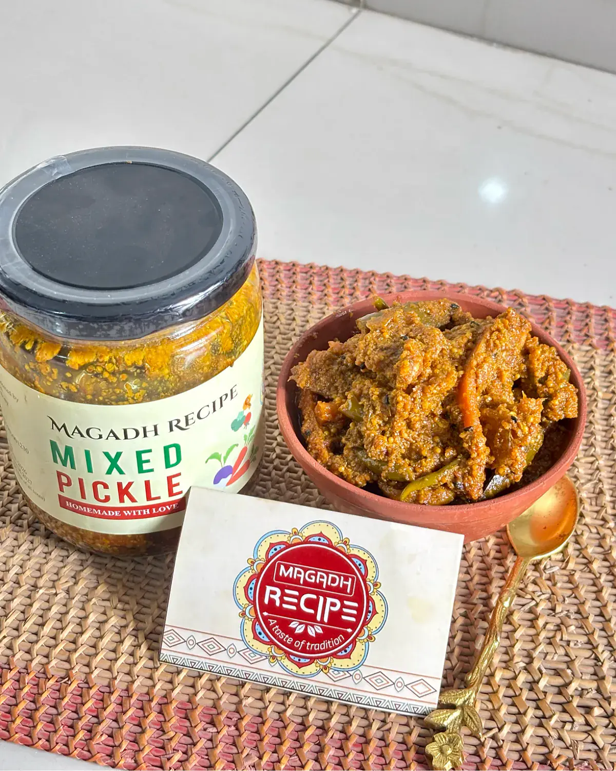 Mixed Vegetable Pickle | मिक्स्ड वेजिटेबल अचार — ingredients label
